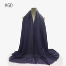 180X95CM Women Classic Muslim Crinkle Hijab Scarf Soft Cotton Head Scarves Turban Shawls Wraps Islamic Headband Femme Musulman
