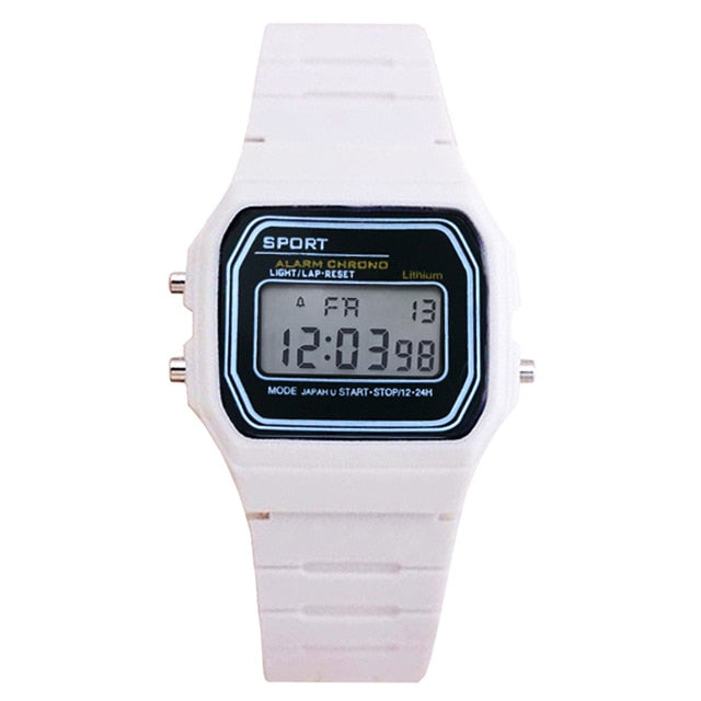 Rose Gold Silver Watches Men Women Electronic Digital Display Retro Style Clock Men&
