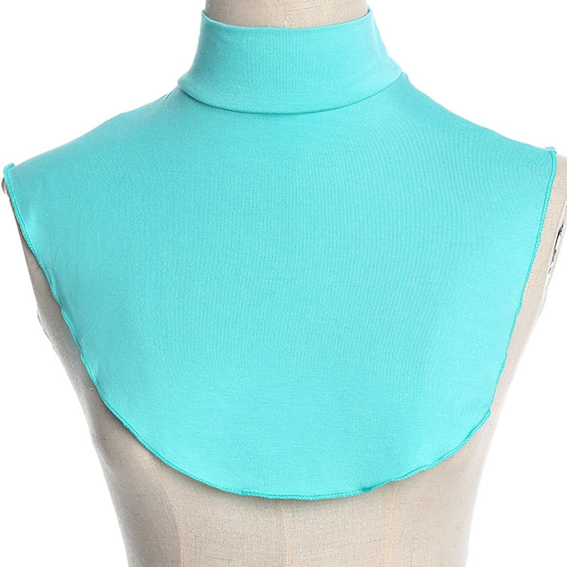 Neck Cover Fake Collar Women Cotton Jersey Hijab Ramadan Muslim Fashion Inner Cap Turban Islam Clothing Modal Turtleneck