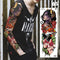sexy tattoo stockings thigh leg temporary tatoos for women girls body stickers flowers peonies carp fish dragon snake tattoo big