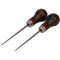 2pc Durable Professional Leather Wood Handle Awl Tools For Leather Craft Stitching Sewing Accessories Sewing Stitching Awl