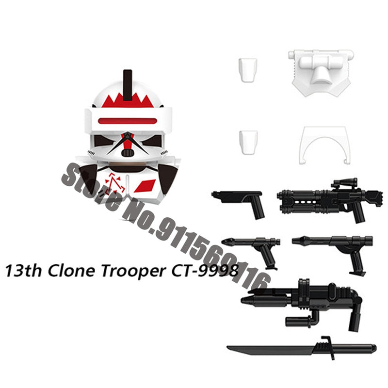 Disney Republic Commando Clone 501st Troopers Building Blocks Force 99 Scorch Sev Crosshair Wrecker Bricks Figures Toys