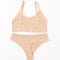 Seamless Women Bra Briefs Set Push Up Bra Crop Top High Waist Panties Sexy Lingerie Set Low Back Bralette Fitness Underwear Set