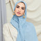 Muslim new Bubble Chiffon Hijab Scarf Women Solid Color Soft Long Shawls and Wraps Georgette Islamic Head Scarves Ladies Hijabs