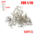 50PCS RC Car Part 1/5 1/6 1/7 1/8 1/10 1/12 1/14 1/16 RC Cars Shell Body Clips Pins Housing Latch R Buckles Fixed SCX10 90046