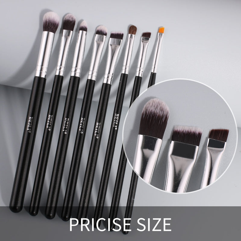 BEILI Black 10-19Pcs Makeup Brushes Natural Hair Eyeshadow Blending Eyeliner Makeup Brush Set Shader Eyebrow brochas maquillaje