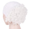 JTVOVO 2022 New Pure Color Milk Silk Pan Flower Hat Muslim Stretch Toe Cap Dubai Arab Women&