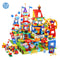 Blocks Amusement Park Accessory Slide Ladder Swing Seesaw Carousel Big Large-particle City Building Children&