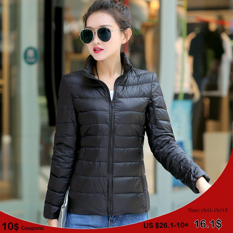 7XL Women 90% White Duck Down Coats 4XL 5XL Women&