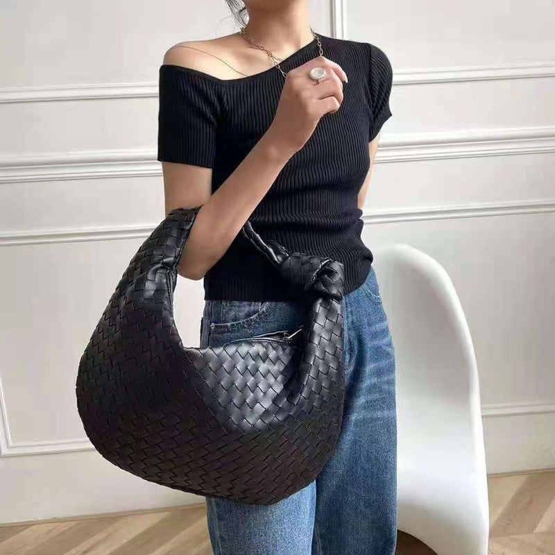 2022 Fashion woven bag luxury designer handbag brand women tote bag lady shoulder bags PU spring bags leather casual handbag