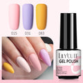 LILYCUTE 3 PCS Gel Nail Polish Set Nude Pink Glitter Sequins Matte Effect Gel Long Lasting Base Top Coat Nail Art Design Hybrid