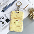 Kawaii Sanrio Keychain Cartoon Cat Sliding Card Holder Student Meal Card Bus Card Holder Lady Id Card Credit Card Holder Lanyard