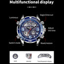 2022 LIGE Brand Foxbox Digital Mens Watches Top Luxury Sport Quartz Wristwatch For Men All Steel Military Waterproof Clock+Box