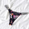 Sexy Rhinestone Thong Low Waist Panties Women Comfort Ice Silk Seamless Lingerie G String Cotton Breathable Intimates Underwear