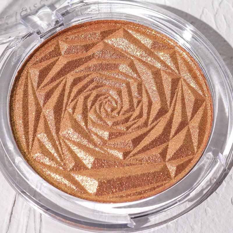 Hudamoji 6 Colors Highlighter Powder Glitter Palette Makeup Glow Face Contour Shimmer Illuminator Ginger Highlight Cosmetics