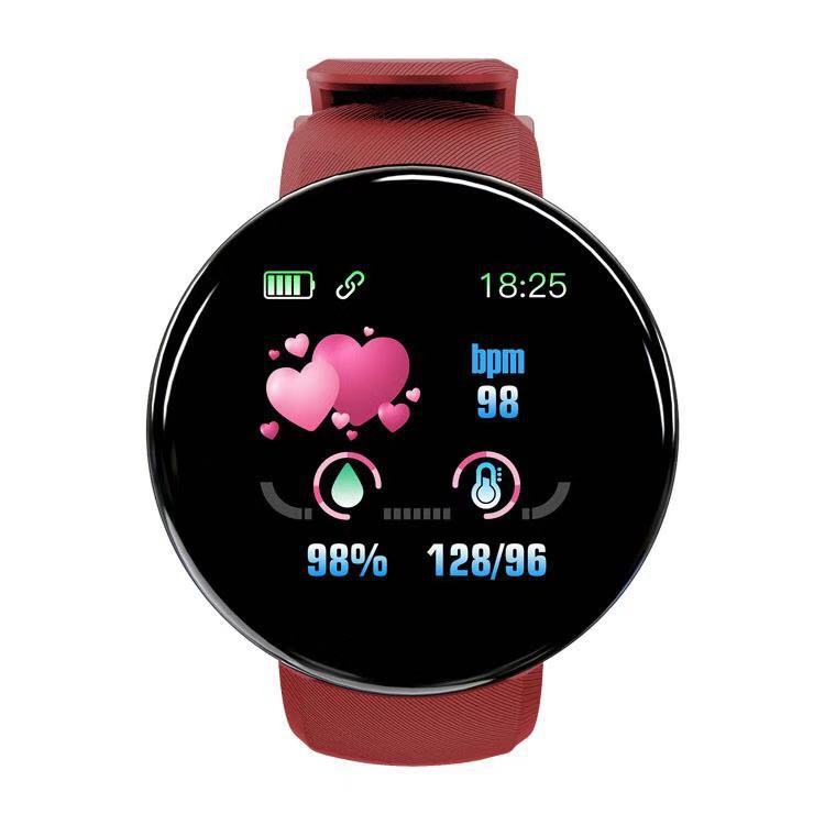 D18 Smart Watch Heart Rate Monitor Blood Pressure Waterproof Men&#39;s And Women&#39;s Fitness Tracker Digital Bracelet For Android IOS