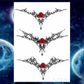 Girls Bracelet Chains Rose Tattoo Stickers Butterfly Body Arm Totem Tattoos Temporary Women Wrist Sexy Black Fake Tatoos