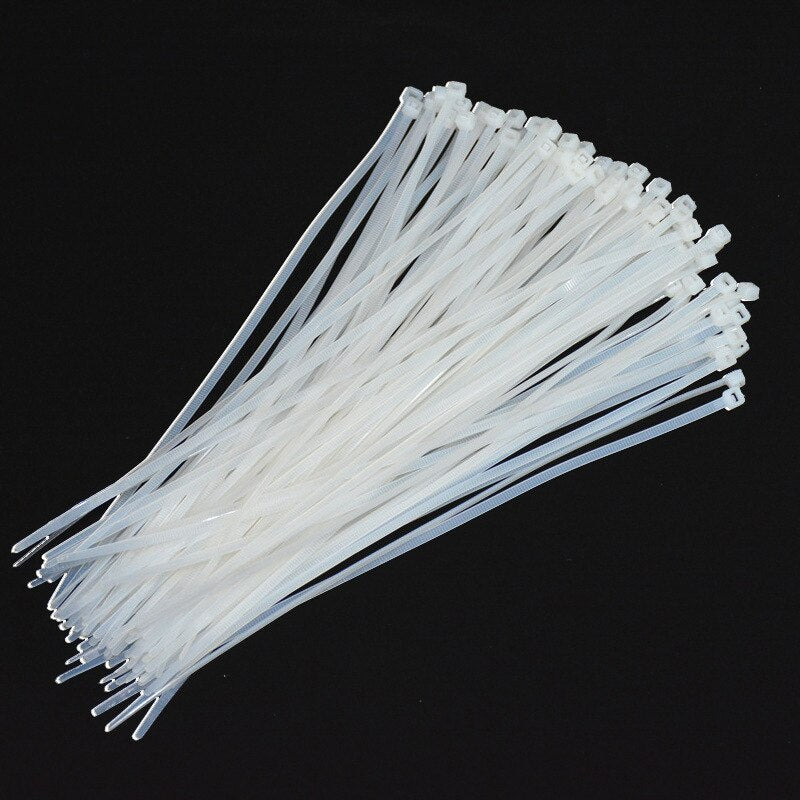 Self-locking plastic nylon cable tie 100 pieces white 5x300 cable tie fastening ring 3x200 industrial cable tie cable tie set