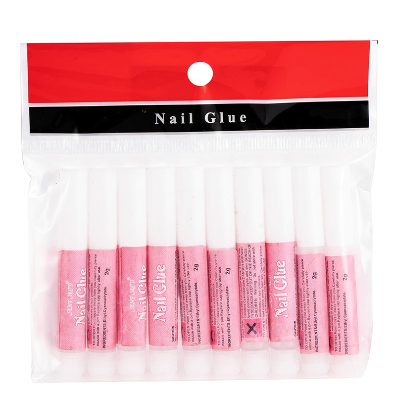 10Pcs/Set Mini Beauty Nail Glue False Art Decorate Tips Acrylic Glue Nail Accessories False Nail Extension Glue Colle Faux Ongle