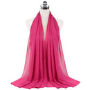 Muslim new Bubble Chiffon Hijab Scarf Women Solid Color Soft Long Shawls and Wraps Georgette Islamic Head Scarves Ladies Hijabs