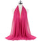 Muslim new Bubble Chiffon Hijab Scarf Women Solid Color Soft Long Shawls and Wraps Georgette Islamic Head Scarves Ladies Hijabs