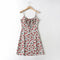Foridol Strap Sleeveless Print Boho Summer Dress Long Women Green Floral Yellow Dresses Sundress Vintage French Style Dress