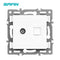 SRAN F6 Series White Crystal Tempered Glass Panel Light switch eu french wall socket usb tv rj45 rj11 Sensor switch Module DIY