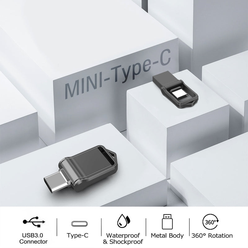 TOPESEL32GB 64GB 128GB OTG Type C USB 3.0 Flash Drive Mini External Memory Stick for SmartPhone, MacBook, Tablet, Samsung Galaxy