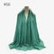 180X95CM Women Classic Muslim Crinkle Hijab Scarf Soft Cotton Head Scarves Turban Shawls Wraps Islamic Headband Femme Musulman