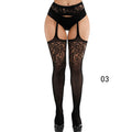 Sexy Solid Striped Elastic High Waist Transparent Stockings Lingerie Garter Fishnet Pantyhose Open Crotch Tights
