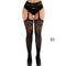 Sexy Solid Striped Elastic High Waist Transparent Stockings Lingerie Garter Fishnet Pantyhose Open Crotch Tights