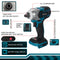 Drillpro Brushless Cordless Electric Impact Wrench 1/2 inch Socket Wrench Power Tools Rechargeable For Makita 18V Battery