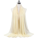 Muslim new Bubble Chiffon Hijab Scarf Women Solid Color Soft Long Shawls and Wraps Georgette Islamic Head Scarves Ladies Hijabs