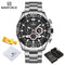 NAVIFORCE Watches For Men 2022 Luxury Original Classic Quartz Clock Analog Chronograph Sports Waterproof Steel Band Wrist Watch