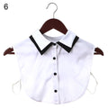 Women Cotton Lace Fake Collar Blouse Vintage Detachable Collar Women&#39;s shirt False Tie Men Lapel False Blouse Top Women Collars
