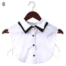 Women Cotton Lace Fake Collar Blouse Vintage Detachable Collar Women&
