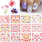 12 Designs Nail Stickers Set Mixed Floral Geometric Nail Art Water Transfer Decals Sliders Flower Leaves Manicures Decoration