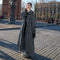 Korean Style Loose Oversized X-Long Women's Trench Coat Double-Breasted Belted Lady Cloak Windbreaker Spring Fall Outerwear Grey