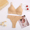 2PC Underwear Set Women Seamless Bra Set Wireless Bra Sexy High Waisted Female Underpants Comfortable Basic Bralette Lingerie