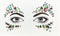 3D Sexy  face tattoo stickers Temporary tattoos  glitter fake tattoo  rhinestones for woman  Party face Jewels tatoo