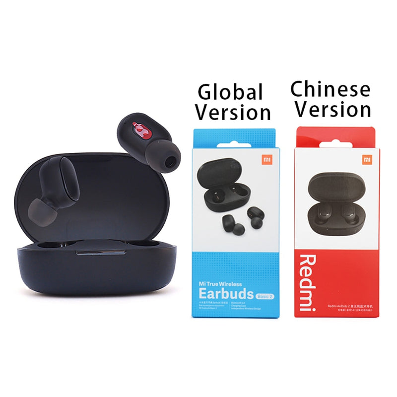 3/6/10 Pieces Xiaomi Redmi AirDots 2 Noise Reduction with Mic AI Control White Redmi AirDots S True Wireless Headset Wholesale