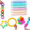 1/5Pcs Luminous Pop Tubes Sensory Fidget Toy Stress Relieve Toys Autism Anti-stress Plastic Bellows for kids Squeeze Gifts Toys