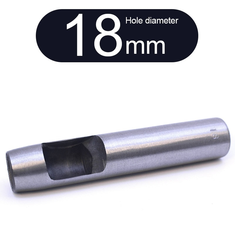 Round Punch Hollow Punch Steel Chisel Leather Puncher Cutting Tool for Belts, Metal Gaskets, Leather, Canvas (0.5mm To 60mm)