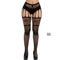 Sexy Solid Striped Elastic High Waist Transparent Stockings Lingerie Garter Fishnet Pantyhose Open Crotch Tights