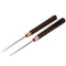2pc Durable Professional Leather Wood Handle Awl Tools For Leather Craft Stitching Sewing Accessories Sewing Stitching Awl