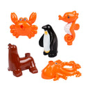 Zoo Animals Series Set Big Size Building Blocks Assemble Accessories Cute Birds Beasts Elephant Tiger Bricks Education Toys Kids