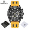 NAVIFORCE Luxury Watches for Men Fashion Silicone Strap Military Waterproof Sport Chronograph Quartz WristWatch Clock With Date