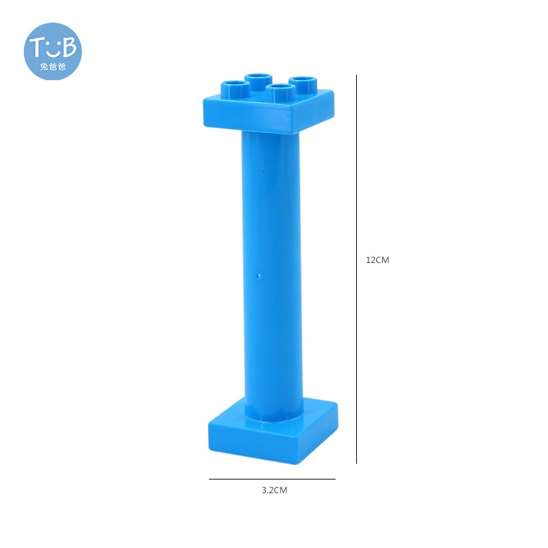 Blocks Amusement Park Accessory Slide Ladder Swing Seesaw Carousel Big Large-particle City Building Children&