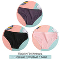 FINETOO Women&#39;s Cotton Panties 3Pcs Soft Striped Women Underpants Solid Girls Briefs Sexy Female Lingerie M-XL Comfort Underwear