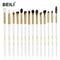 BEILI Black 10-19Pcs Makeup Brushes Natural Hair Eyeshadow Blending Eyeliner Makeup Brush Set Shader Eyebrow brochas maquillaje